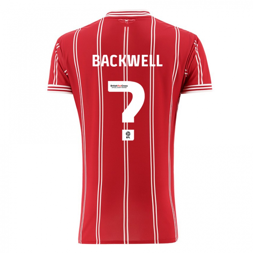 Criança Camisola Tommy Backwell #0 Vermelho Principal 2023/24 Camisa