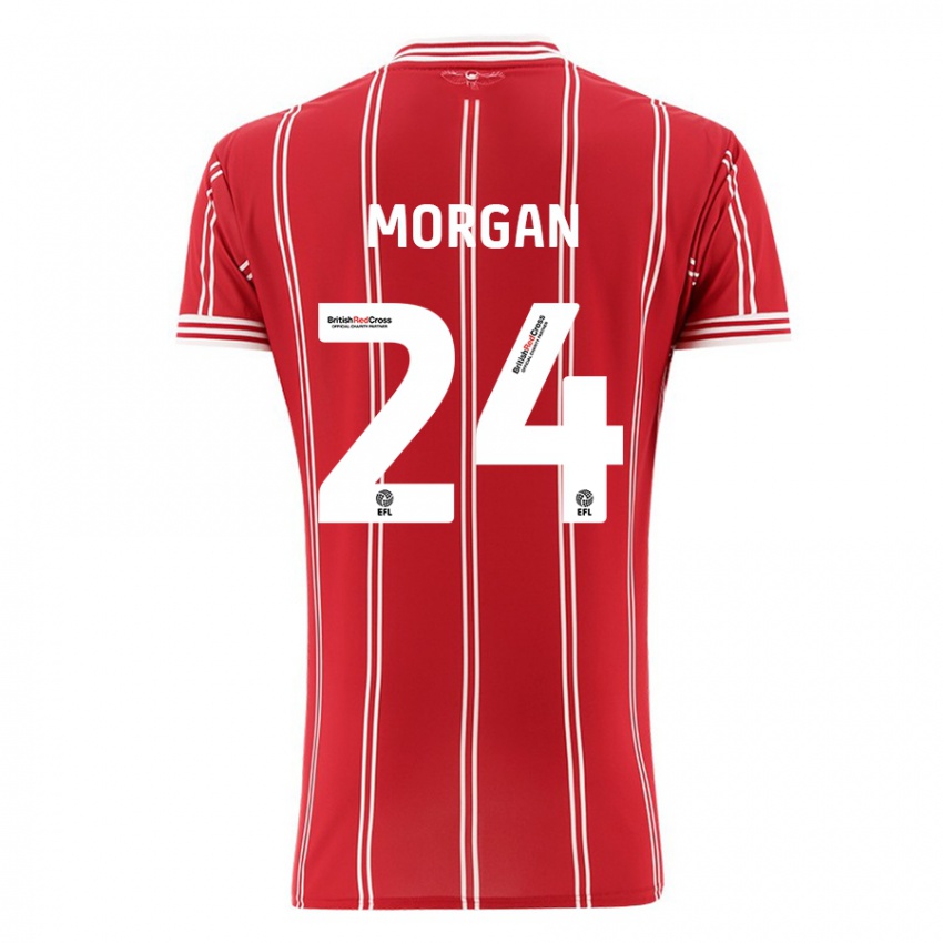 Criança Camisola Ffion Morgan #24 Vermelho Principal 2023/24 Camisa