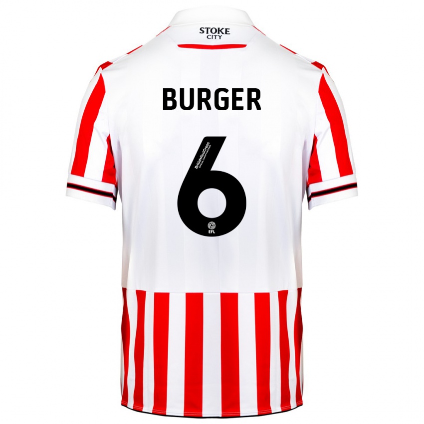 Criança Camisola Wouter Burger #6 Vermelho Branco Principal 2023/24 Camisa