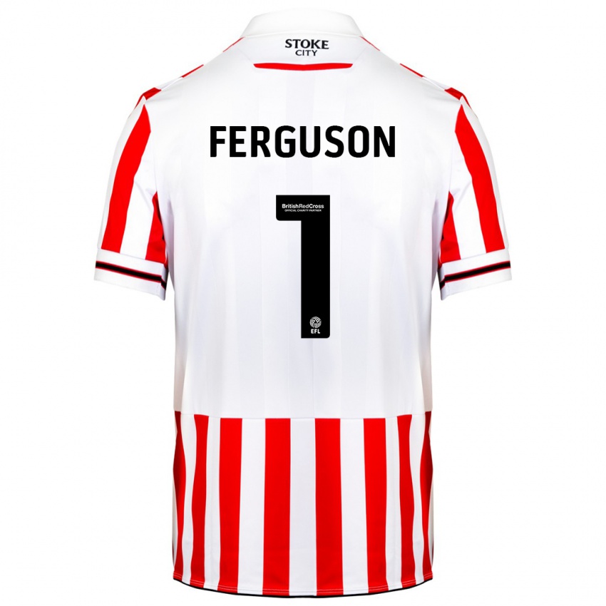 Criança Camisola Georgie Ferguson #1 Vermelho Branco Principal 2023/24 Camisa