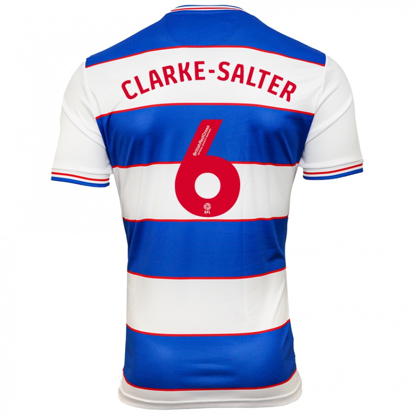 Criança Camisola Jake Clarke-Salter #6 Branco Azul Principal 2023/24 Camisa