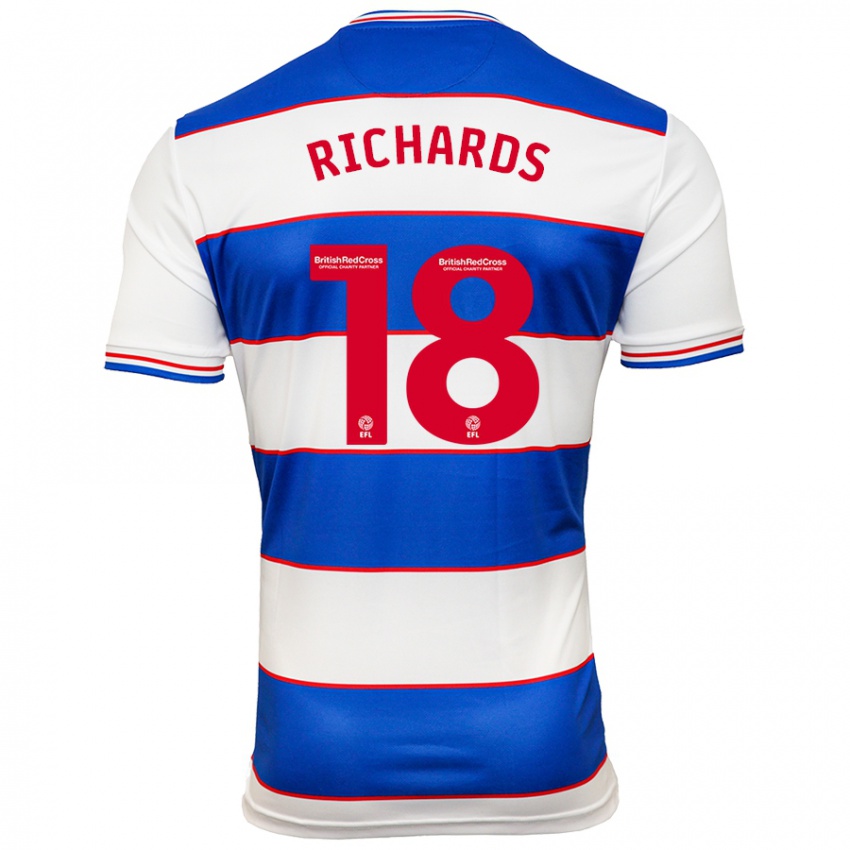 Criança Camisola Taylor Richards #18 Branco Azul Principal 2023/24 Camisa