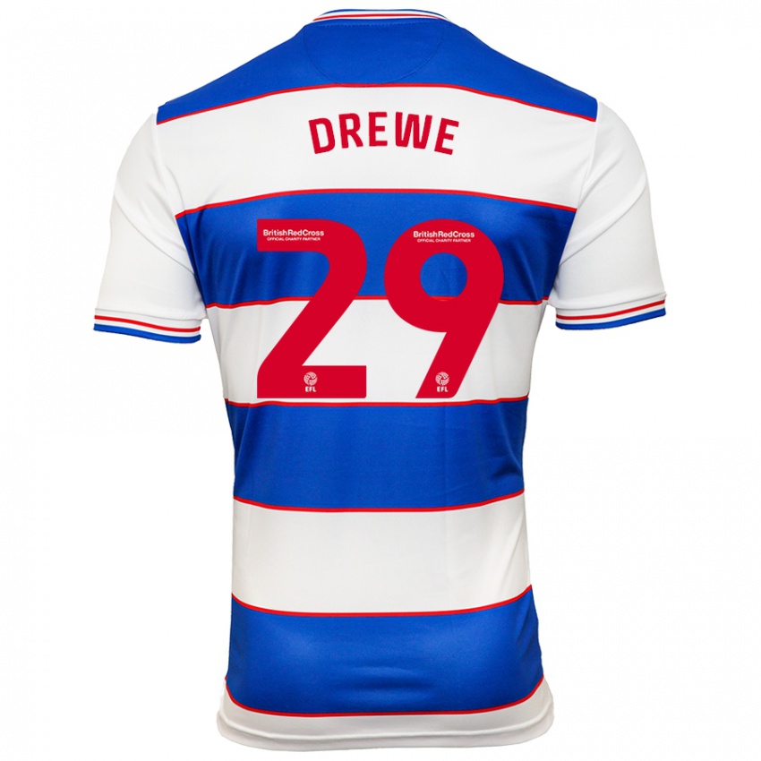 Criança Camisola Aaron Drewe #29 Branco Azul Principal 2023/24 Camisa