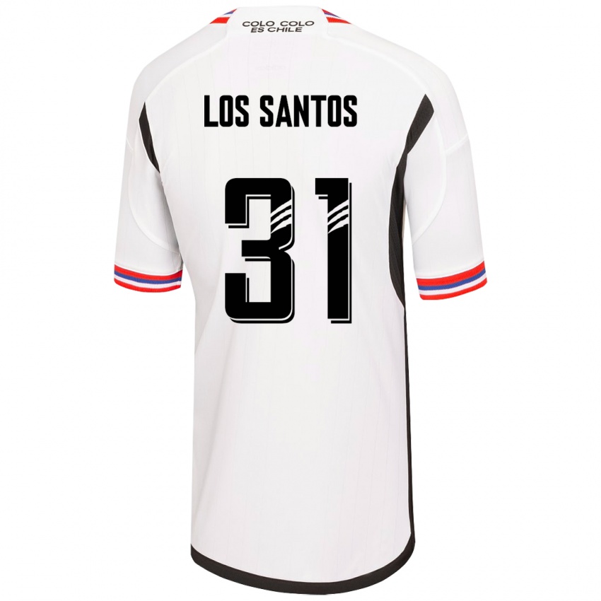 Criança Camisola Matías De Los Santos #31 Branco Principal 2023/24 Camisa