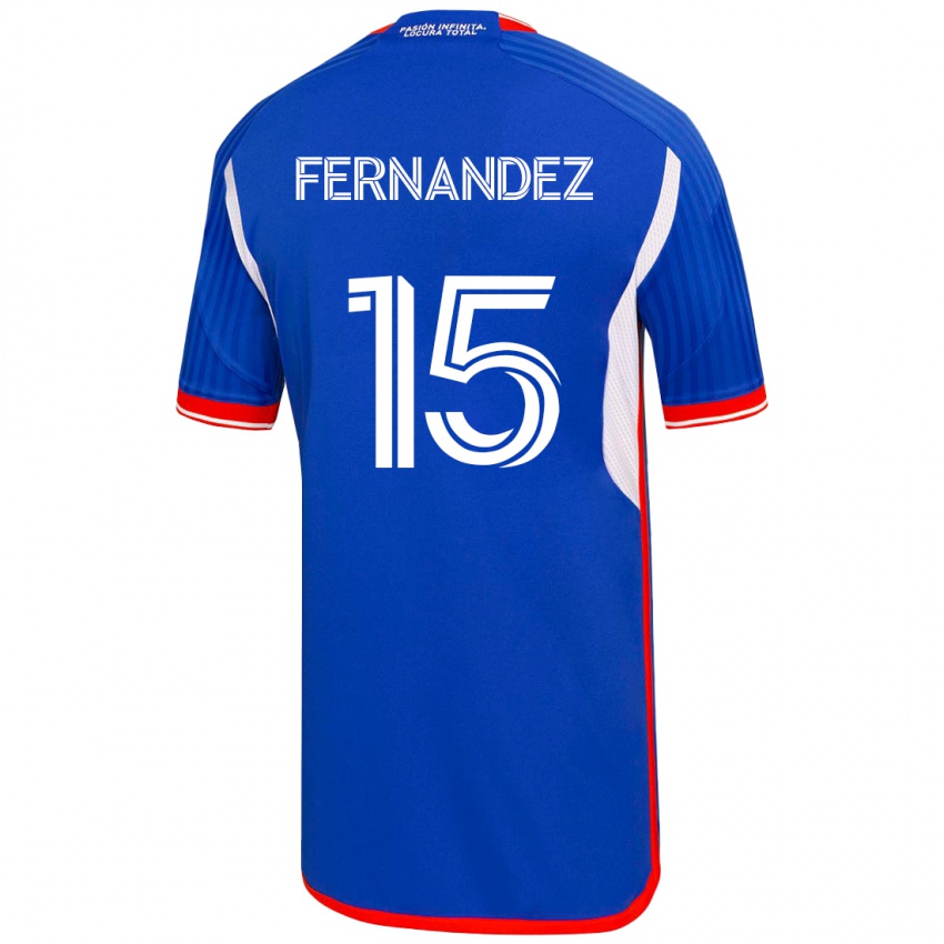 Criança Camisola Vicente Fernández #15 Azul Principal 2023/24 Camisa