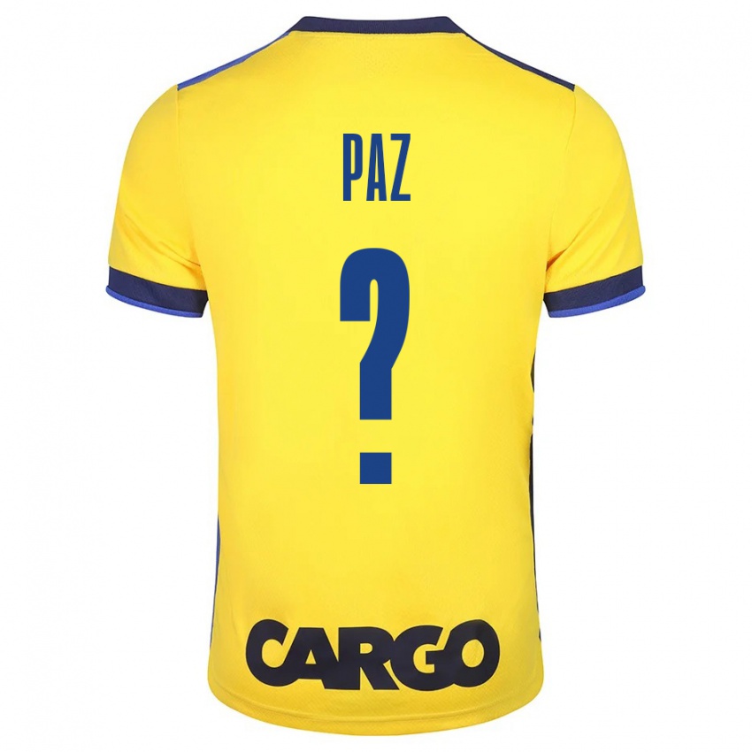 Criança Camisola Jonathan Paz #0 Amarelo Principal 2023/24 Camisa