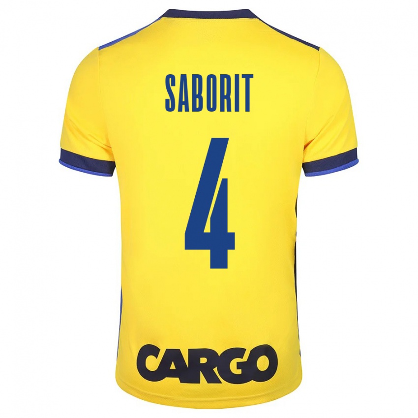 Criança Camisola Enric Saborit #4 Amarelo Principal 2023/24 Camisa