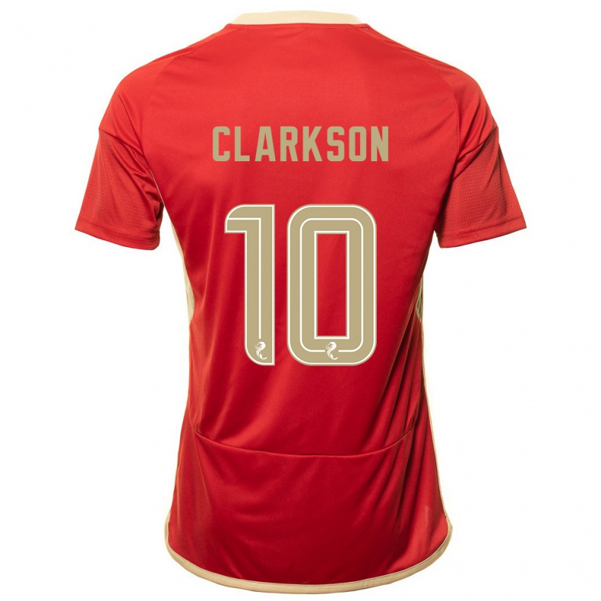 Criança Camisola Leighton Clarkson #10 Vermelho Principal 2023/24 Camisa