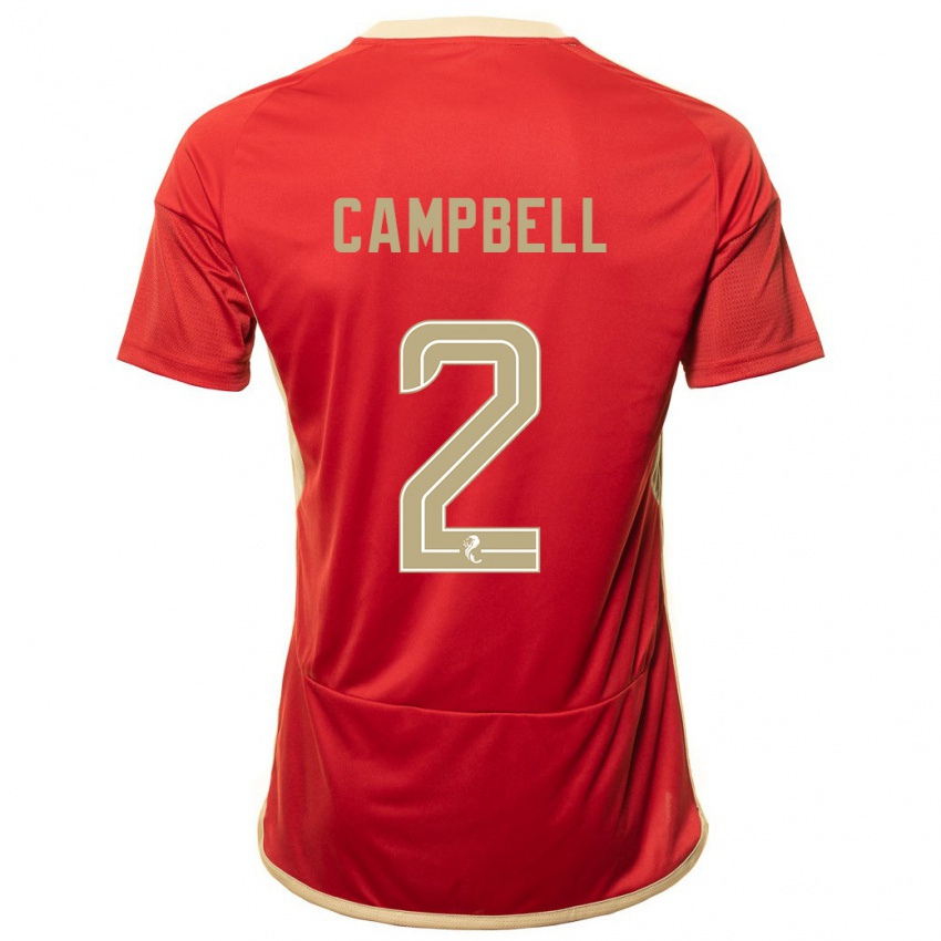 Criança Camisola Loren Campbell #2 Vermelho Principal 2023/24 Camisa