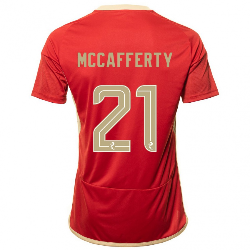 Criança Camisola Eirinn Mccafferty #21 Vermelho Principal 2023/24 Camisa