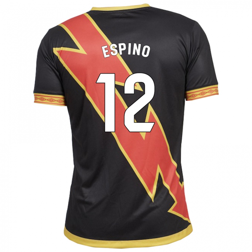 Criança Camisola Alfonso Espino #12 Preto Alternativa 2023/24 Camisa