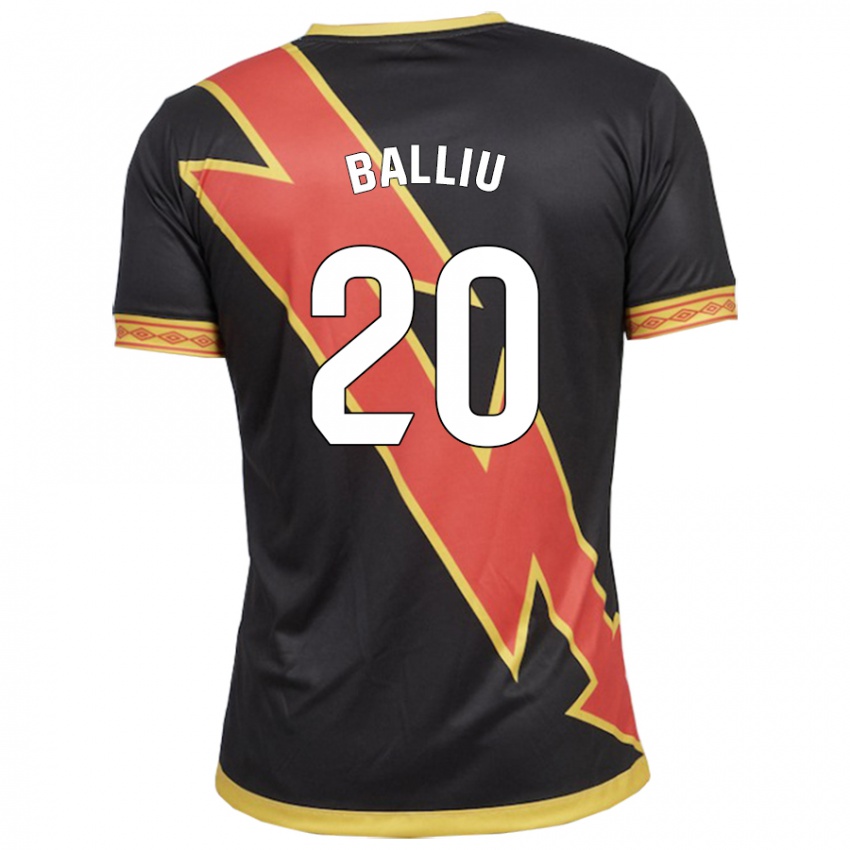 Criança Camisola Iván Balliu #20 Preto Alternativa 2023/24 Camisa