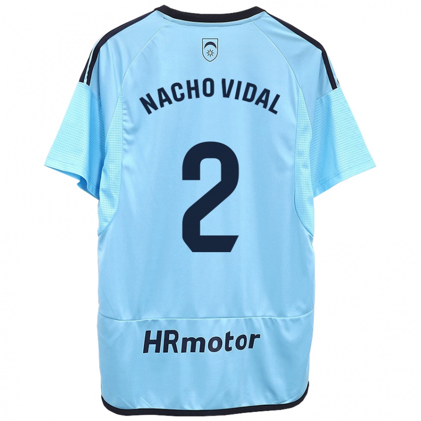 Criança Camisola Nacho Vidal #2 Azul Alternativa 2023/24 Camisa