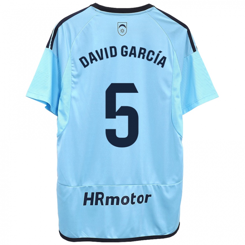 Criança Camisola David García #5 Azul Alternativa 2023/24 Camisa