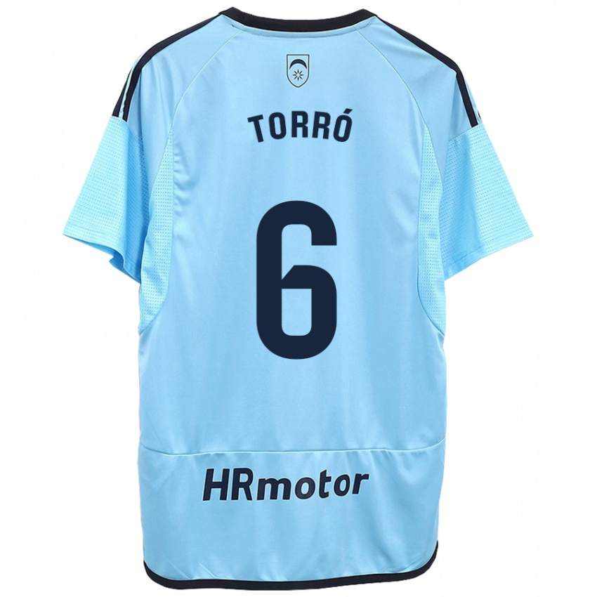 Criança Camisola Lucas Torró #6 Azul Alternativa 2023/24 Camisa