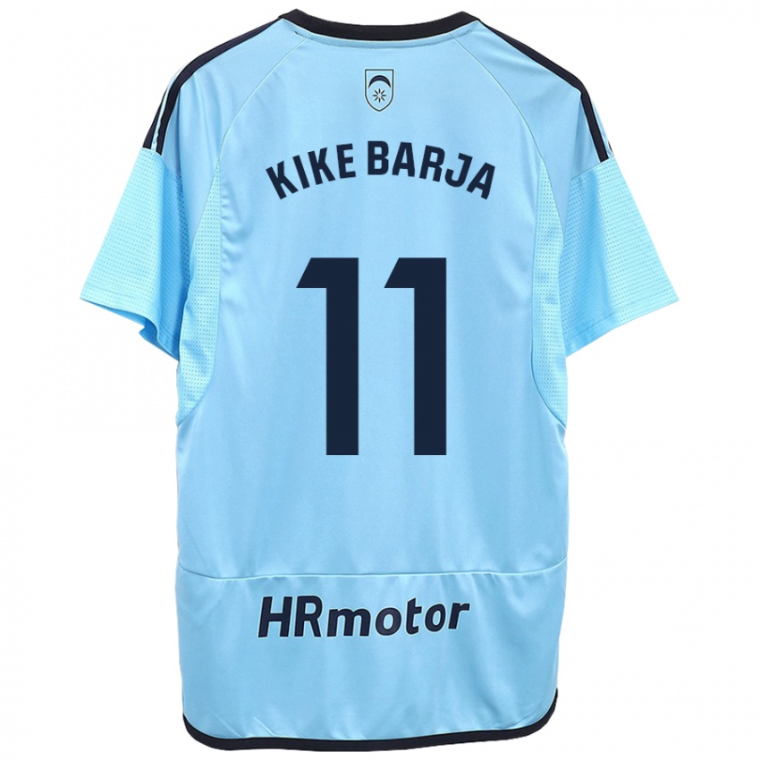 Criança Camisola Kike Barja #11 Azul Alternativa 2023/24 Camisa