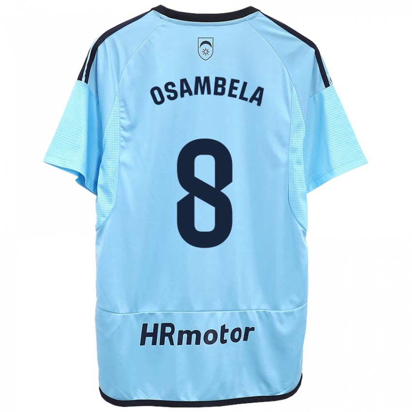 Criança Camisola Asier Osambela #8 Azul Alternativa 2023/24 Camisa