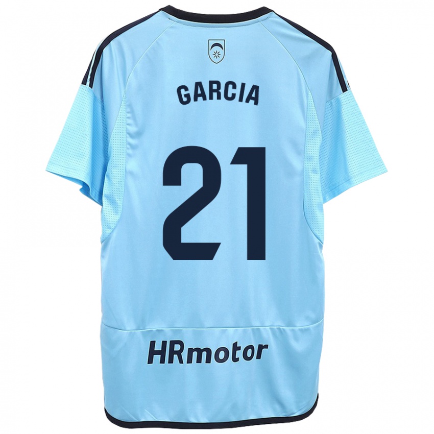 Criança Camisola Jon García #21 Azul Alternativa 2023/24 Camisa