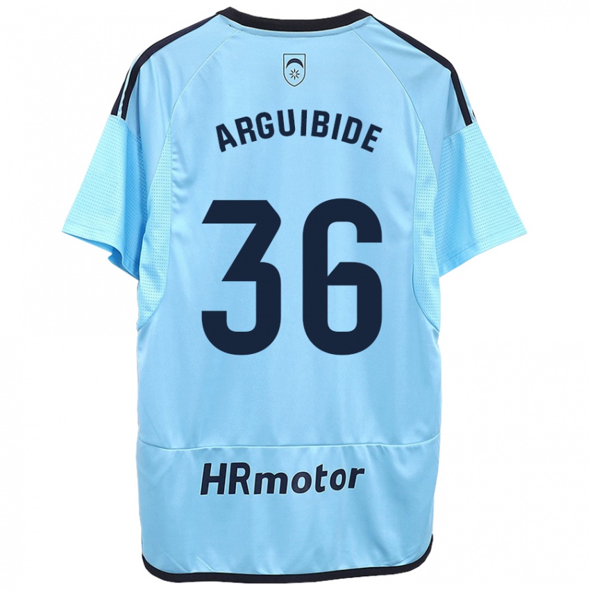 Criança Camisola Iñigo Arguibide #36 Azul Alternativa 2023/24 Camisa