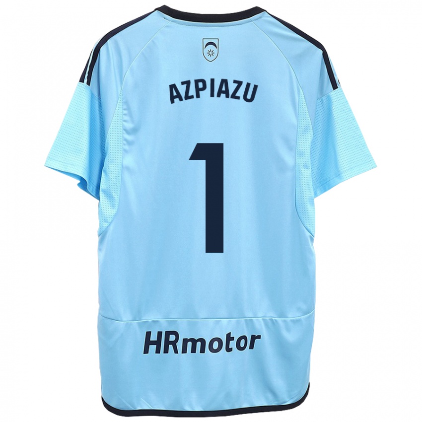 Criança Camisola Nahia Azpiazu Moreno #1 Azul Alternativa 2023/24 Camisa