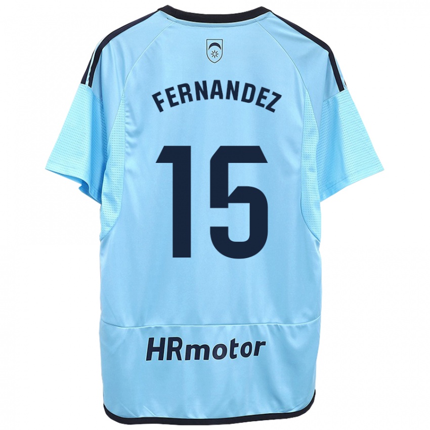 Criança Camisola Leyre Fernández Sánchez #15 Azul Alternativa 2023/24 Camisa