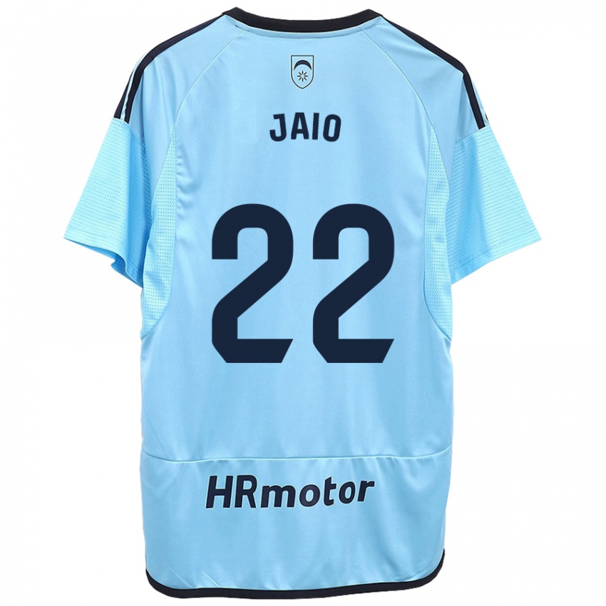 Criança Camisola Jaione Larraiotz Senosiain #22 Azul Alternativa 2023/24 Camisa