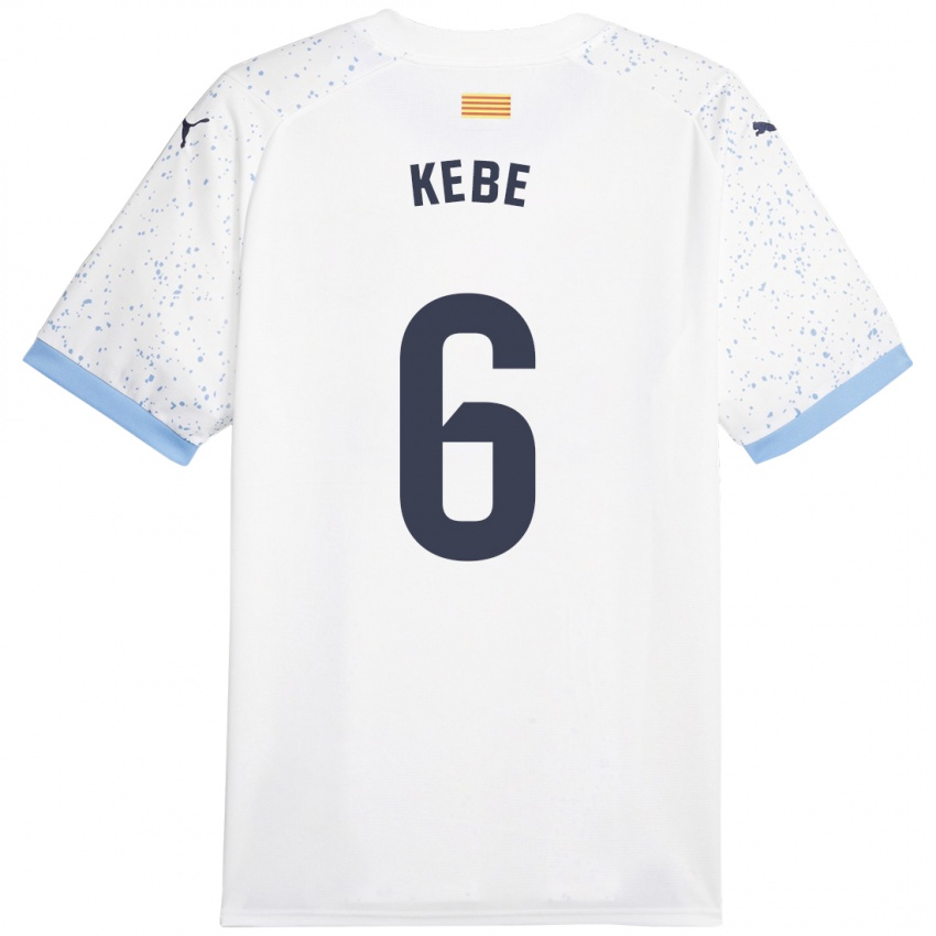 Criança Camisola Ibrahima Kébé #6 Branco Alternativa 2023/24 Camisa