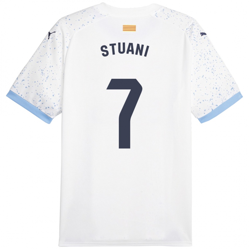 Criança Camisola Cristhian Stuani #7 Branco Alternativa 2023/24 Camisa