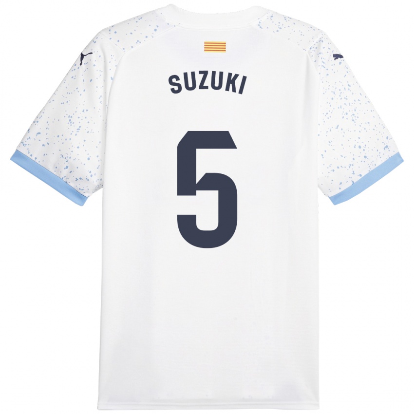 Criança Camisola Wadi Ibrahim Suzuki #5 Branco Alternativa 2023/24 Camisa