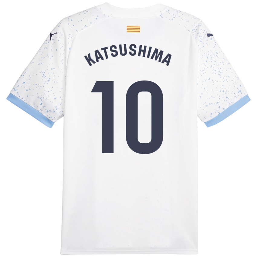 Criança Camisola Shinnosuke Katsushima #10 Branco Alternativa 2023/24 Camisa