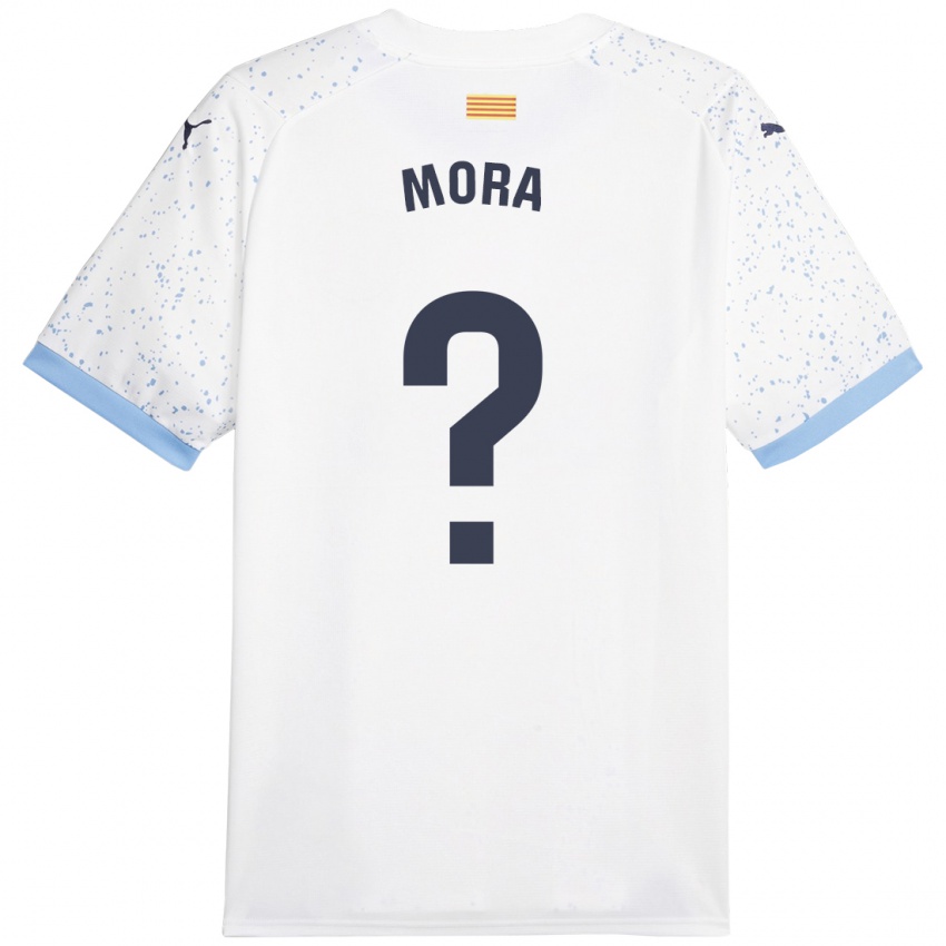 Criança Camisola Adrià Mora #0 Branco Alternativa 2023/24 Camisa