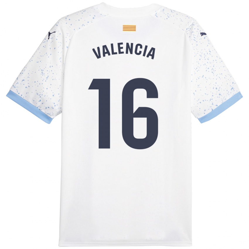 Criança Camisola Carla Valencia #16 Branco Alternativa 2023/24 Camisa