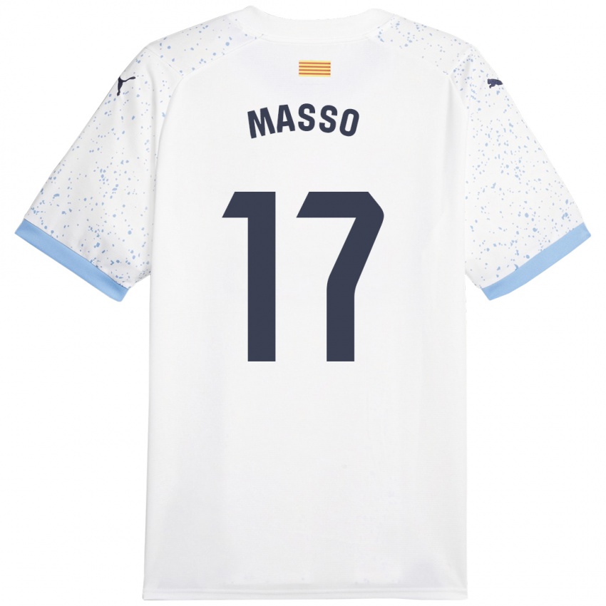 Criança Camisola Ainoa Massó #17 Branco Alternativa 2023/24 Camisa