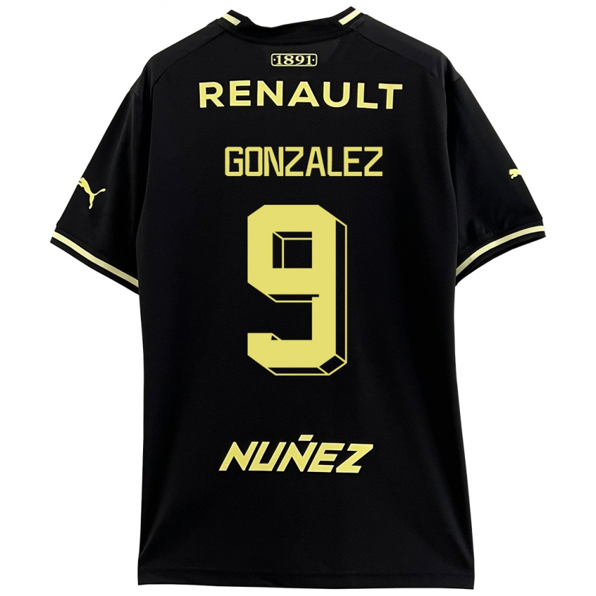 Criança Camisola Franco González #9 Preto Alternativa 2023/24 Camisa