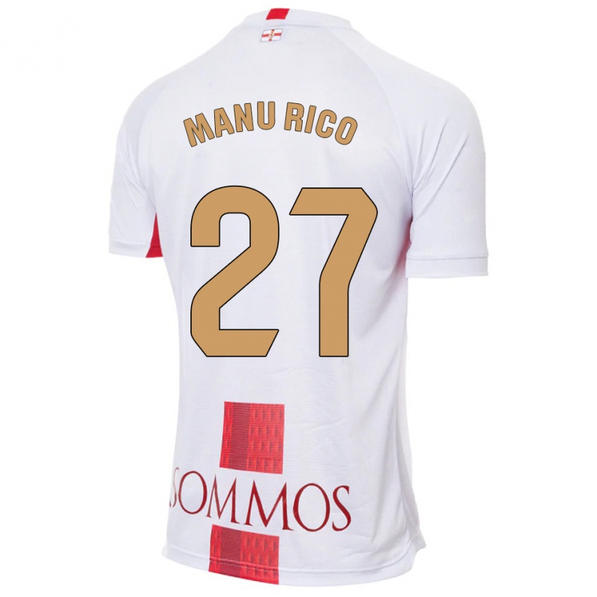 Criança Camisola Manu Rico #27 Branco Alternativa 2023/24 Camisa