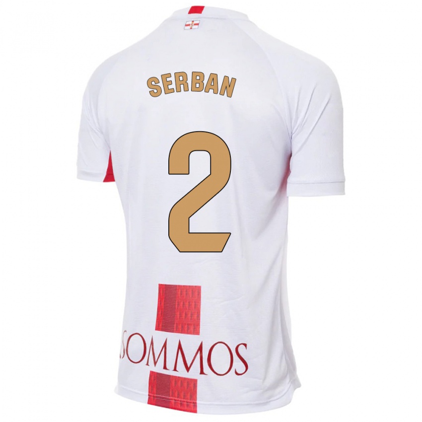 Criança Camisola Alin Serban #2 Branco Alternativa 2023/24 Camisa