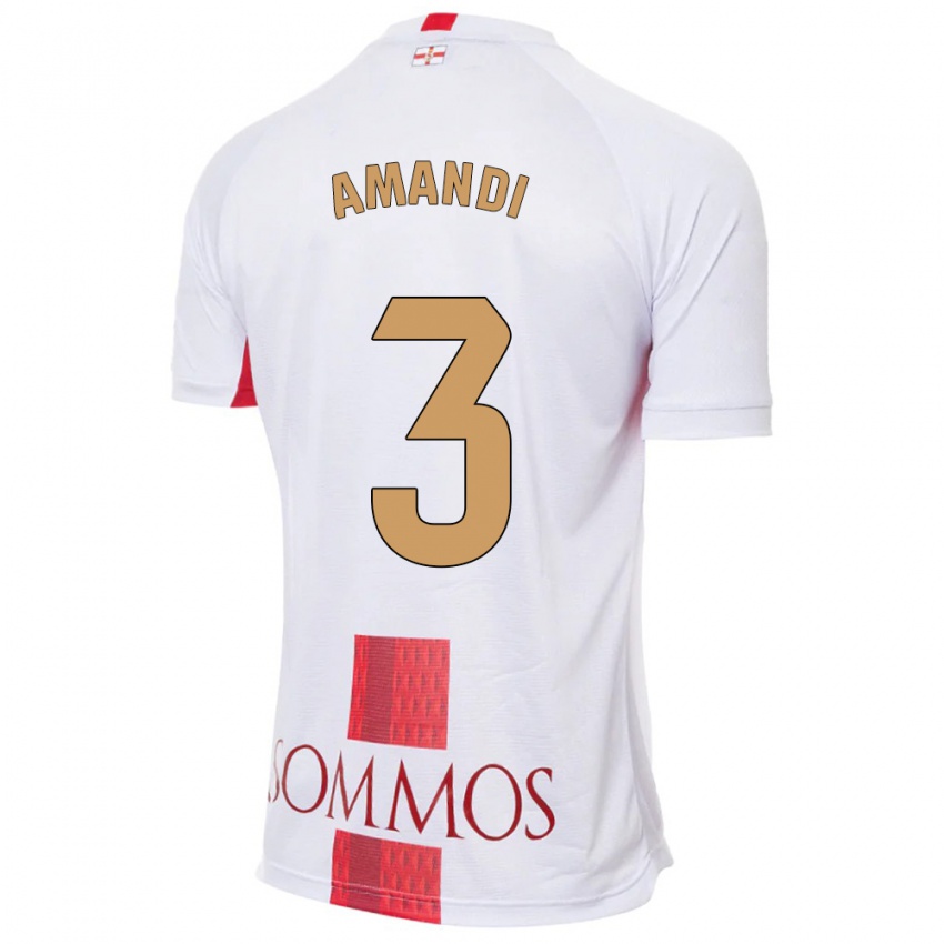 Criança Camisola Iván Amandi #3 Branco Alternativa 2023/24 Camisa