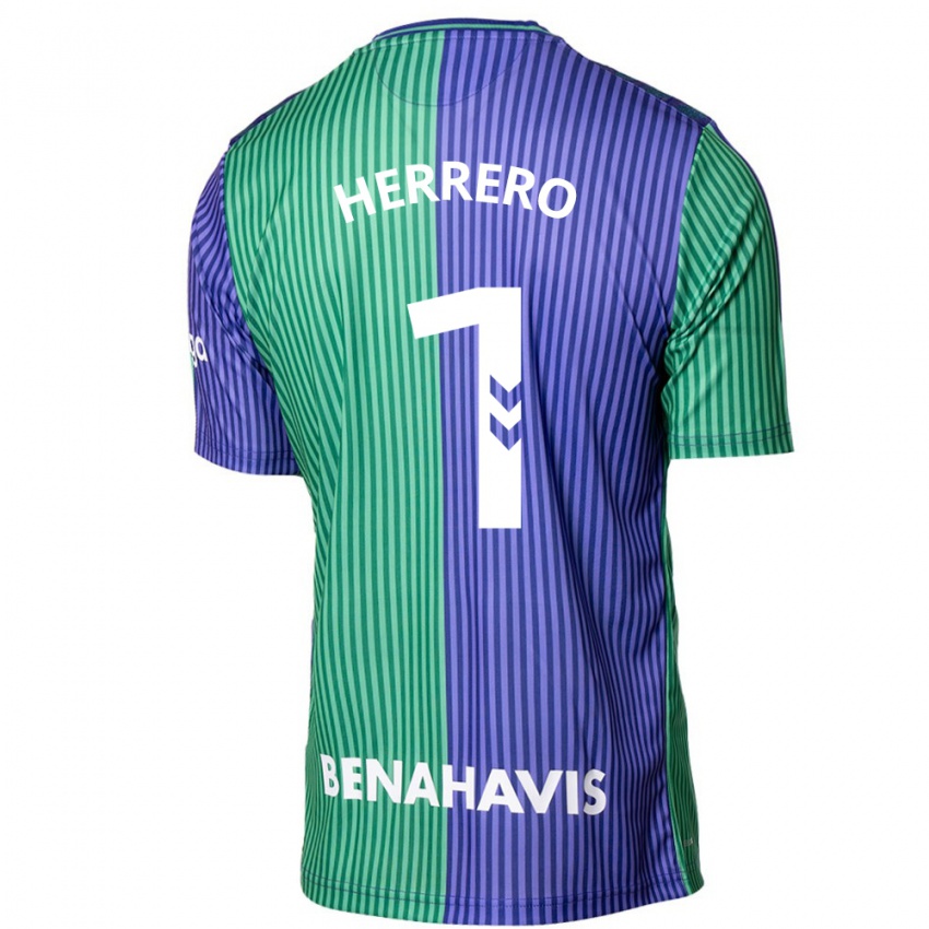 Criança Camisola Alfonso Herrero #1 Azul Esverdeado Alternativa 2023/24 Camisa