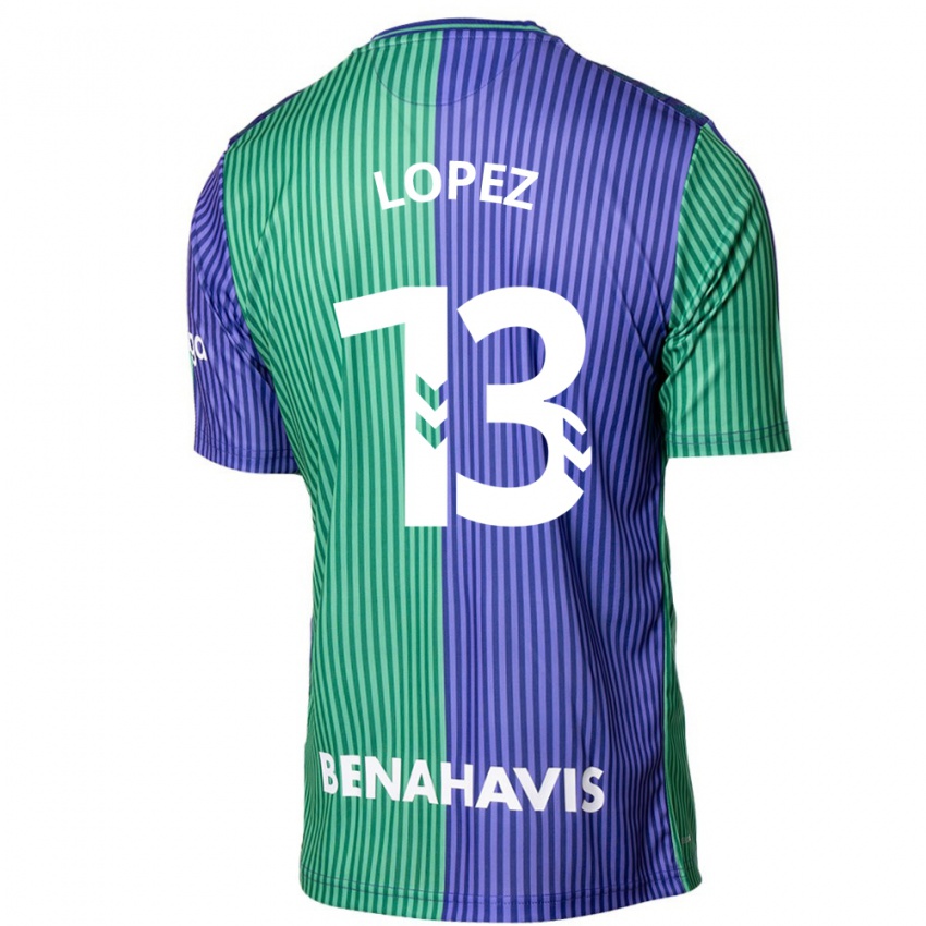 Criança Camisola Carlos López #13 Azul Esverdeado Alternativa 2023/24 Camisa