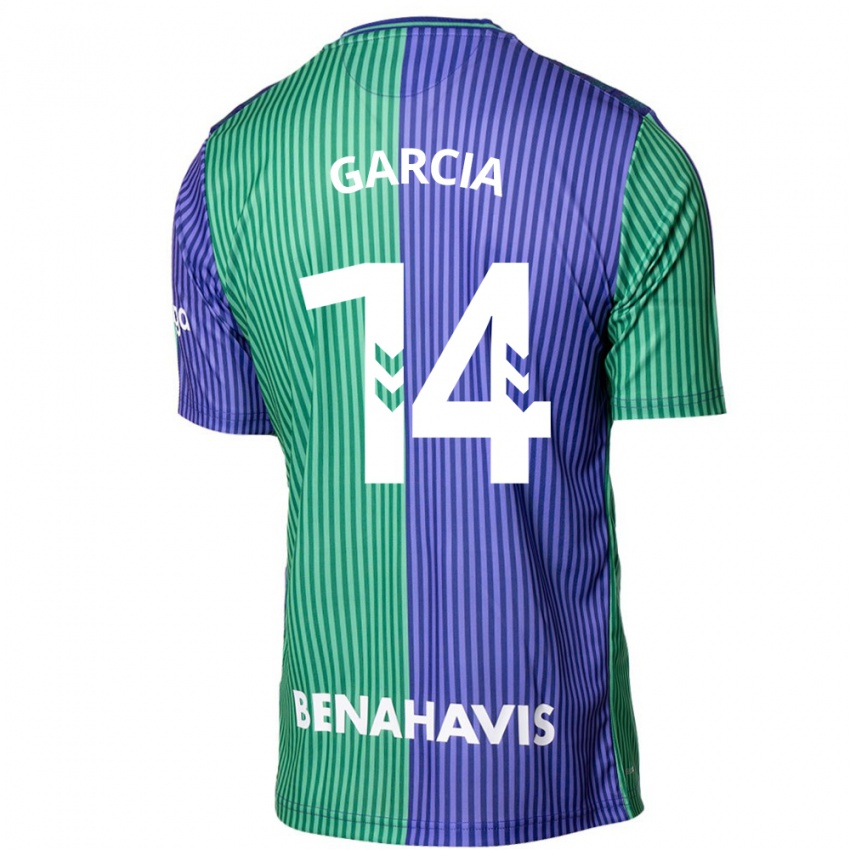 Criança Camisola Víctor García #14 Azul Esverdeado Alternativa 2023/24 Camisa