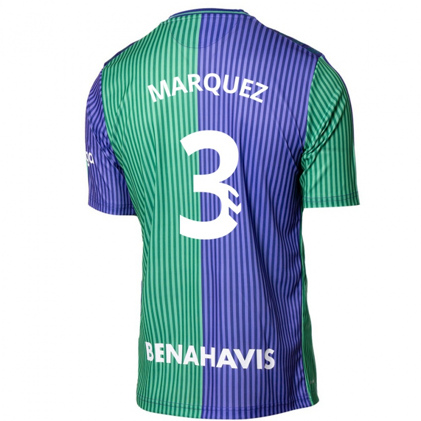 Criança Camisola David Márquez #3 Azul Esverdeado Alternativa 2023/24 Camisa