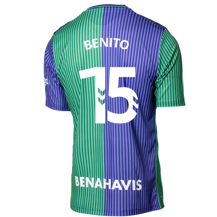 Criança Camisola Iván Benito #15 Azul Esverdeado Alternativa 2023/24 Camisa