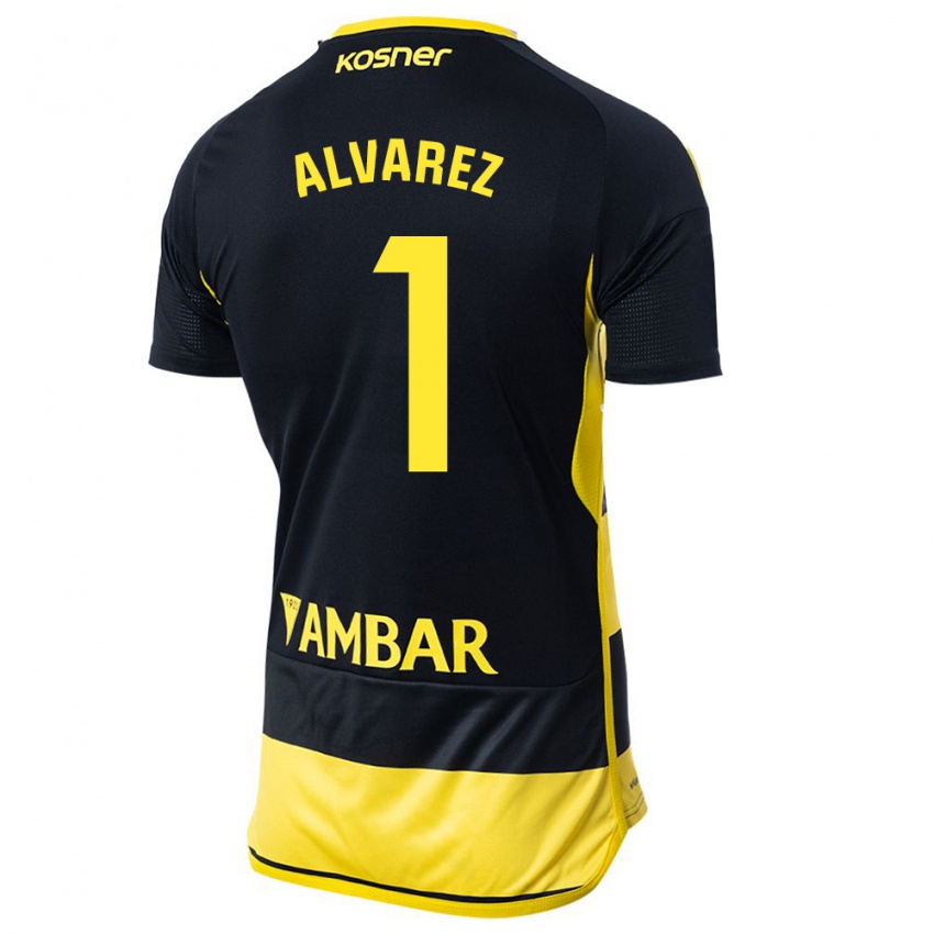 Criança Camisola Cristian Álvarez #1 Preto Amarelo Alternativa 2023/24 Camisa