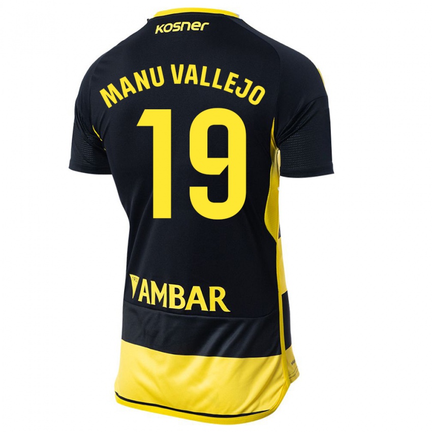 Criança Camisola Manu Vallejo #19 Preto Amarelo Alternativa 2023/24 Camisa