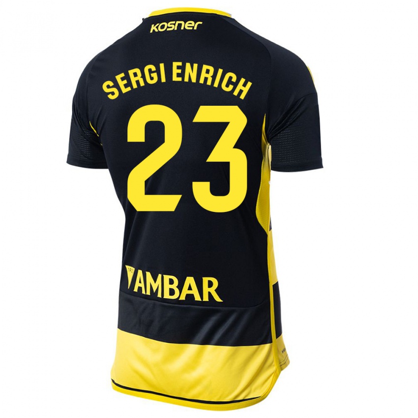 Criança Camisola Sergi Enrich #23 Preto Amarelo Alternativa 2023/24 Camisa