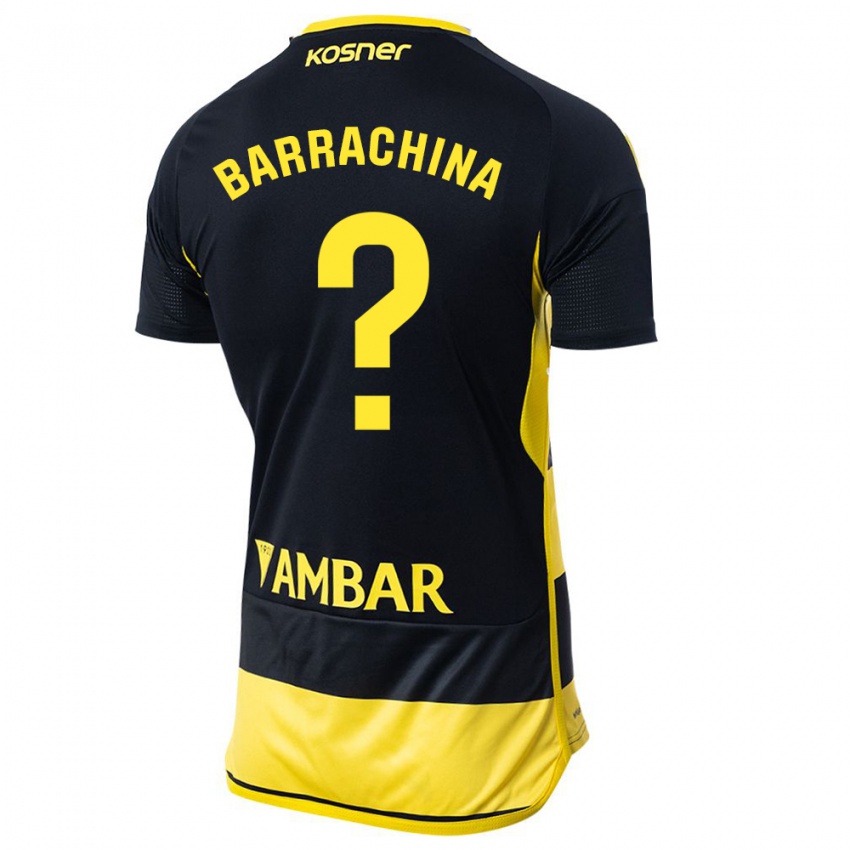 Criança Camisola Hugo Barrachina #0 Preto Amarelo Alternativa 2023/24 Camisa