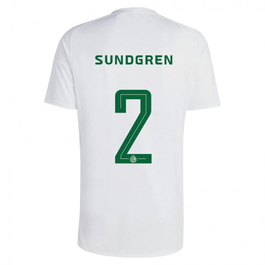 Criança Camisola Daniel Sundgren #2 Azul Esverdeado Alternativa 2023/24 Camisa