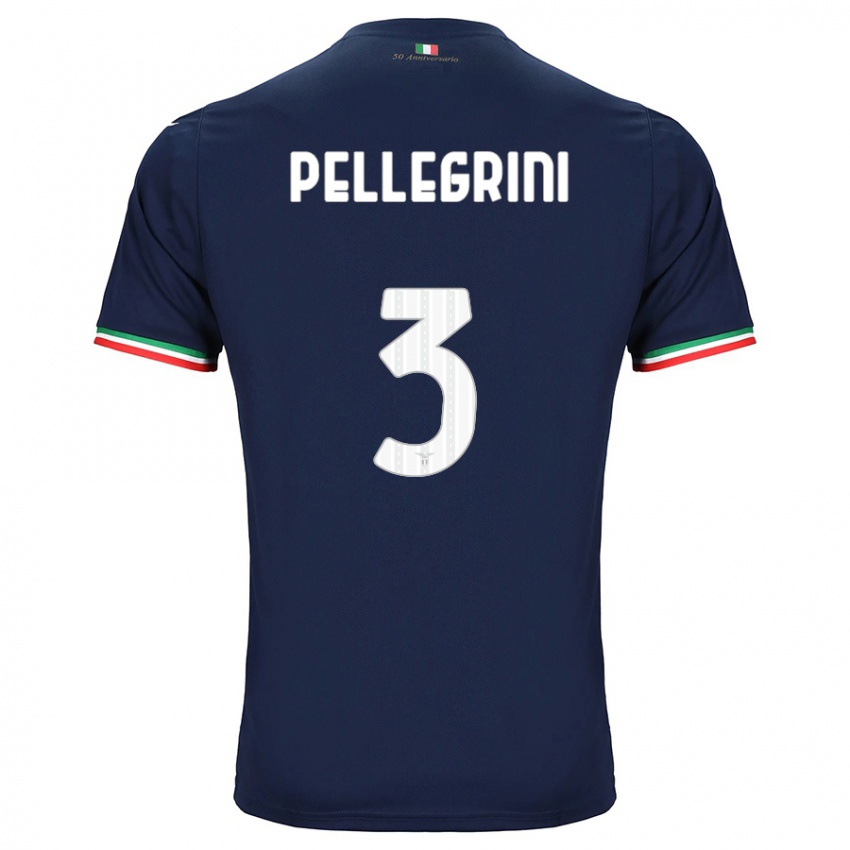 Criança Camisola Luca Pellegrini #3 Marinha Alternativa 2023/24 Camisa