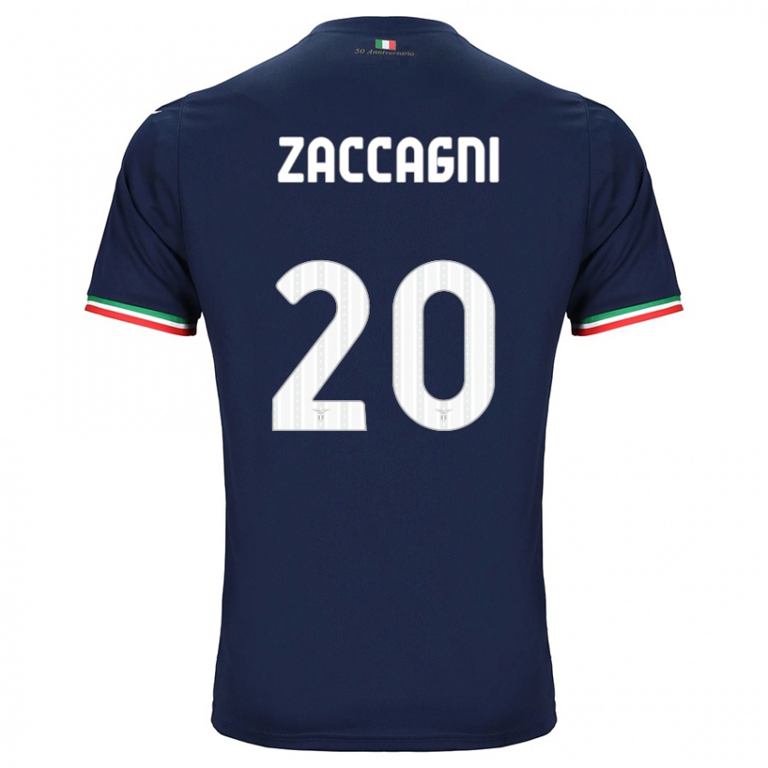 Criança Camisola Mattia Zaccagni #20 Marinha Alternativa 2023/24 Camisa