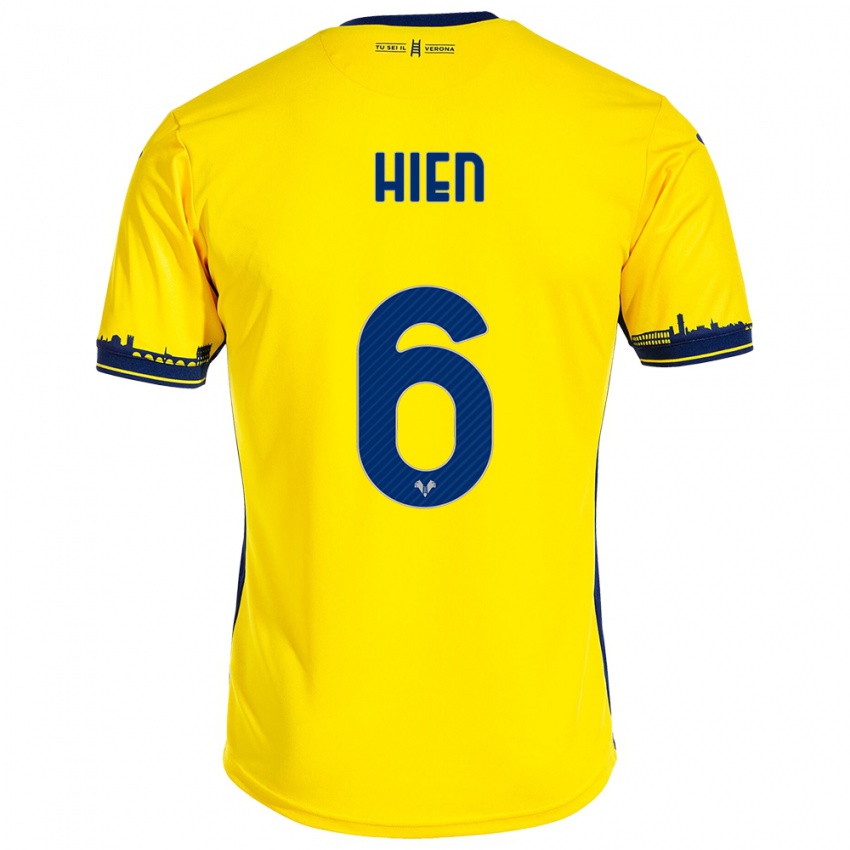 Criança Camisola Isak Hien #6 Amarelo Alternativa 2023/24 Camisa